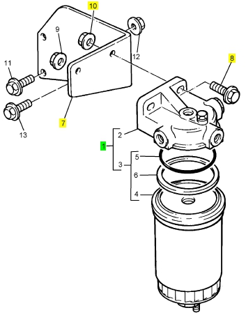 柴油機(jī)柴油發(fā)電機(jī)珀金斯配件K656CF02燃料過濾器T4.20